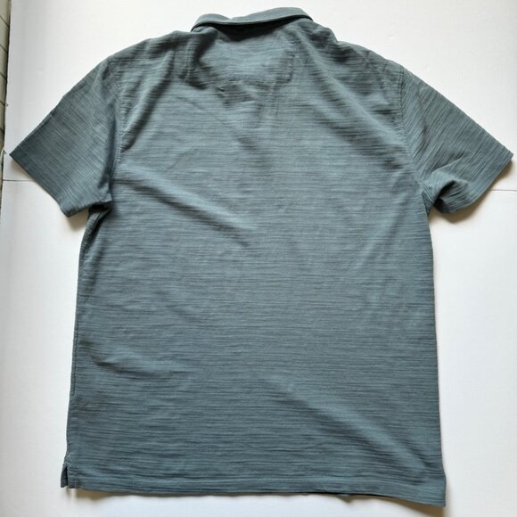 John Varvatos Polo Shirt Short Sleeve Blue Collared 3 Button 100% Cotton Sz M - Picture 12 of 13